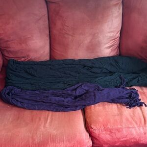 Lot of 3 Black (2) and Purple (1) Scarf